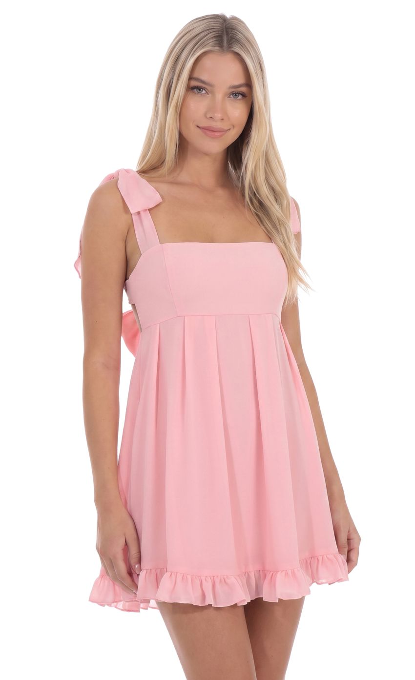 Product image for Ruffle Babydoll Dress in Pink