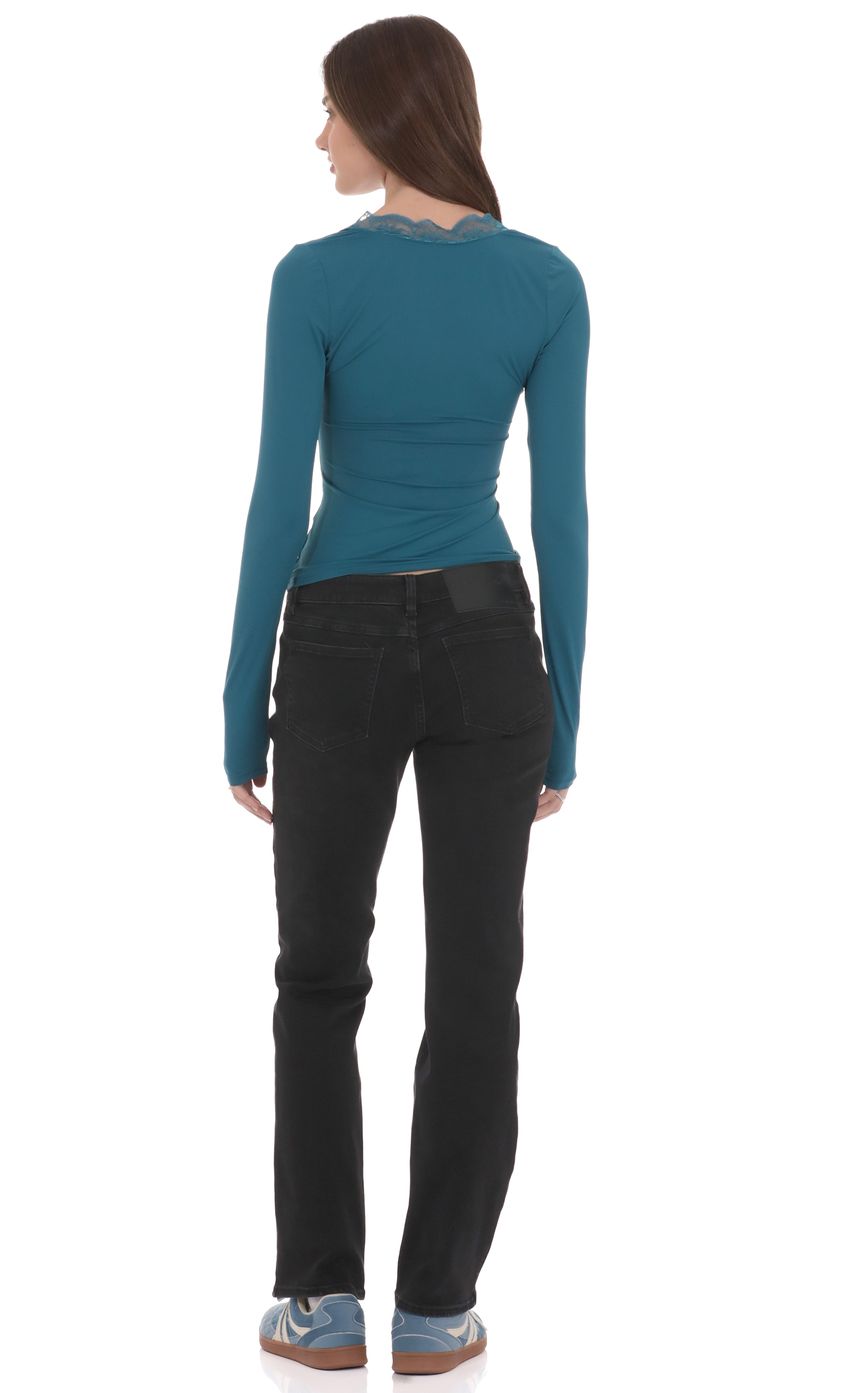 Product image for Low Rise Straight Leg Jeans in Black