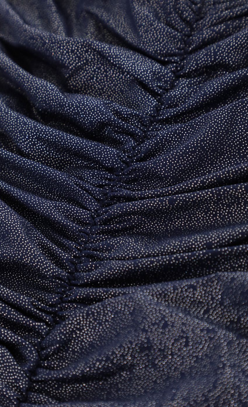 Product image for Foiled Corset Bodycon Dress in Navy