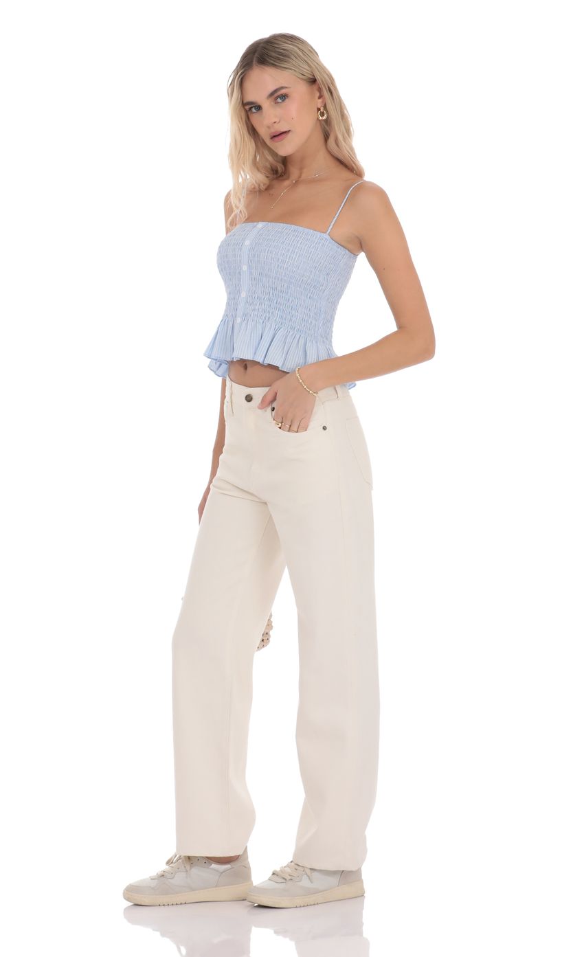 Picture Straight Leg Mid-Rise Jeans in Cream. Source: https://media-img.lucyinthesky.com/data/product-media/850xAUTO/fe34ee19-a2b6-4b87-833d-abc8abbcfff5.jpg