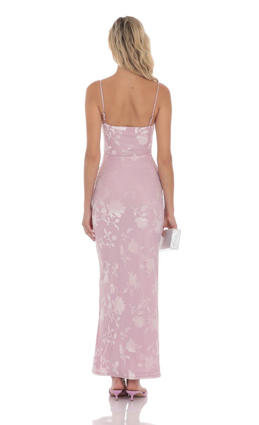Picture Velvet Floral Cowl Neck Maxi Dress in Lilac. Source: https://media-img.lucyinthesky.com/data/product-media/850xAUTO/fecc583c-441f-4516-ba66-ca1c1967a2fb.jpg