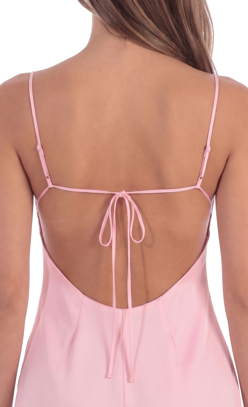 Product image for Lace Trim Mini Dress in Pink