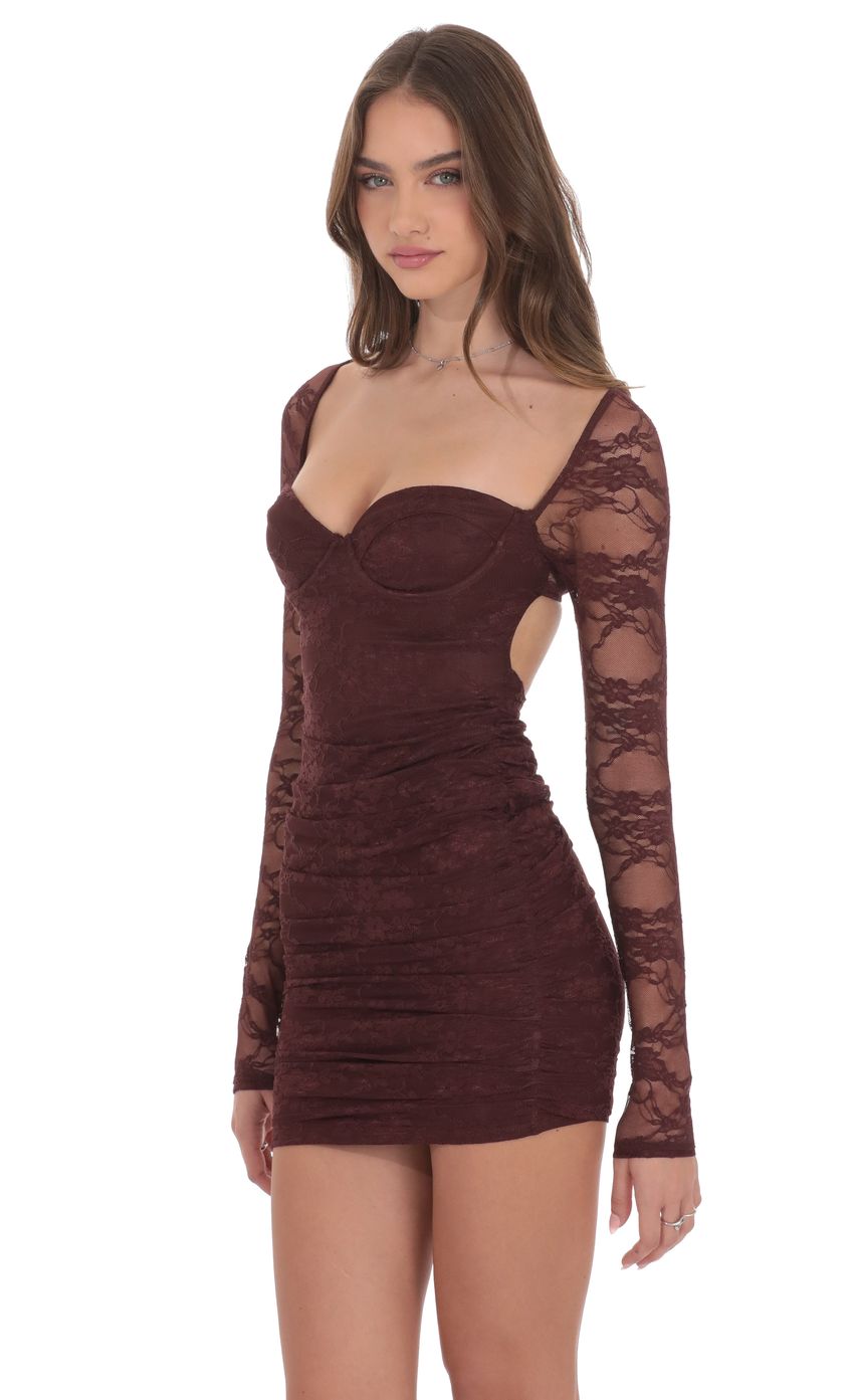 Изображение товара для Кружевное платье-футляр с длинным рукавом