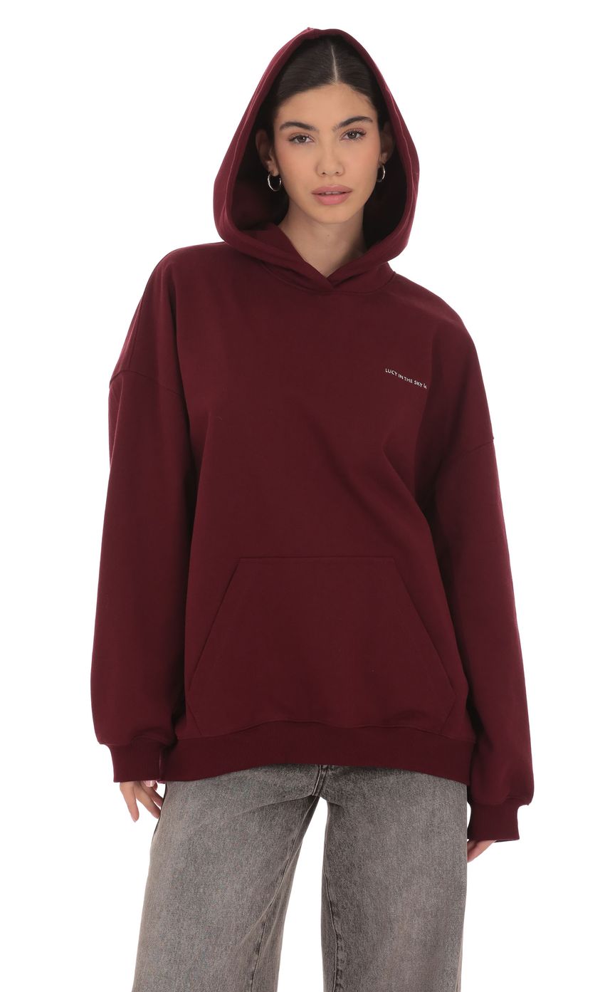 Изображение товара для Худи Lucy in the Sky цвета бургунди