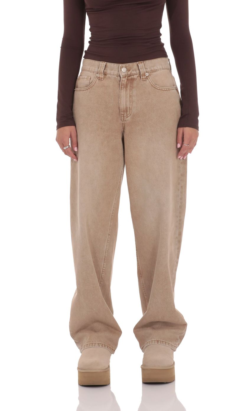 Изображение товара для Джинсы Barrel коричневые