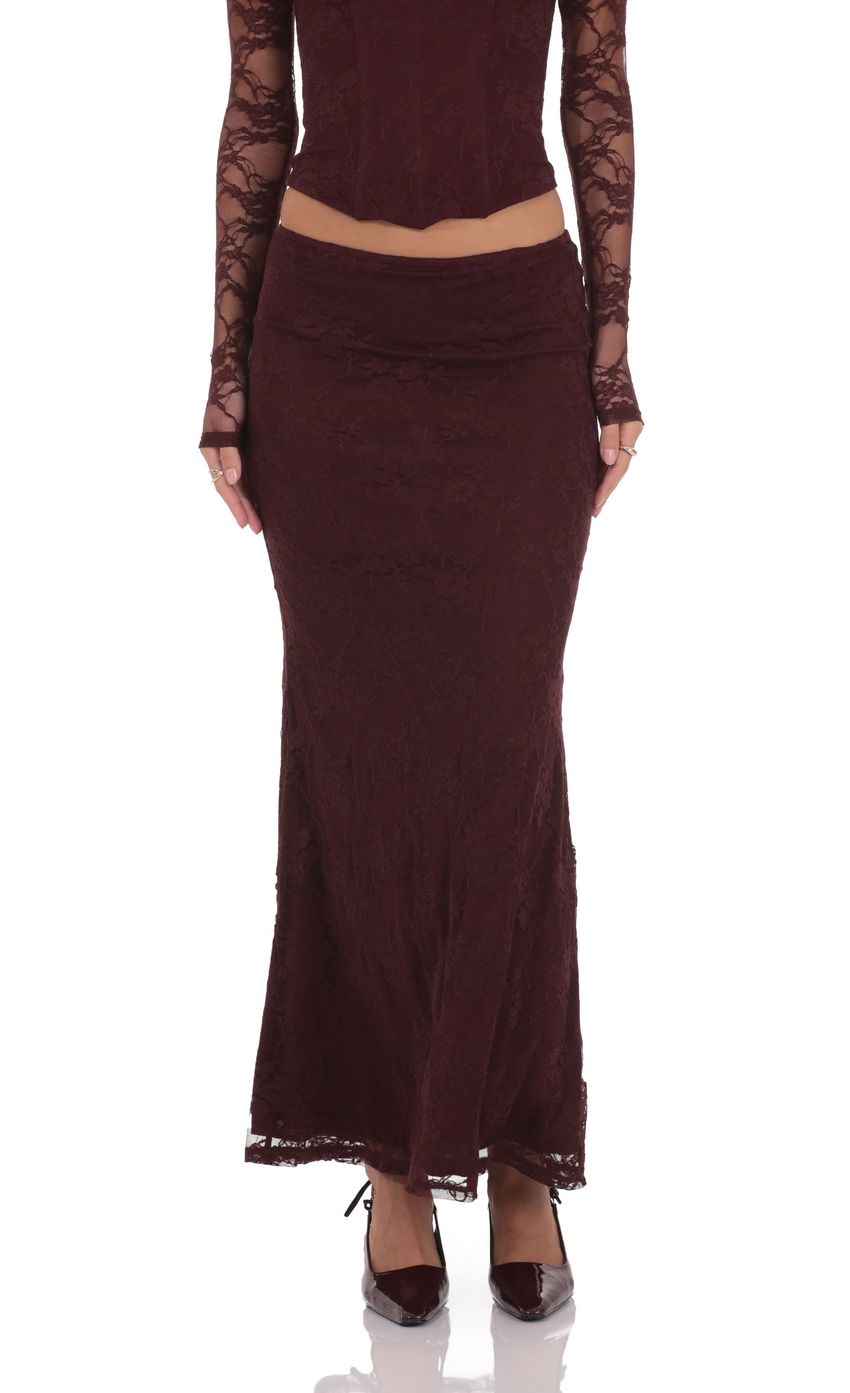 Изображение товара для Юбка из бордового кружева