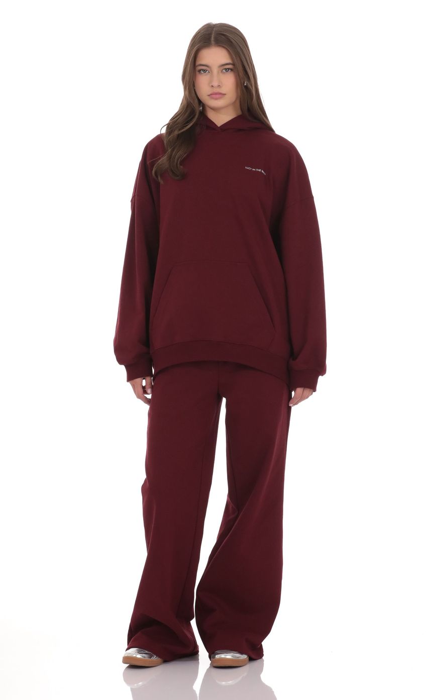 Изображение товара для Худи Lucy in the Sky цвета бургунди