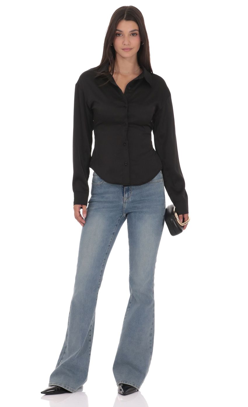 Изображение товара для Черная рубашка на пуговицах