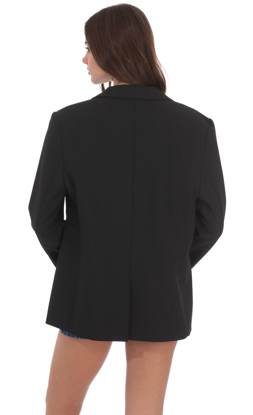 Изображение товара для Черный объемный блейзер