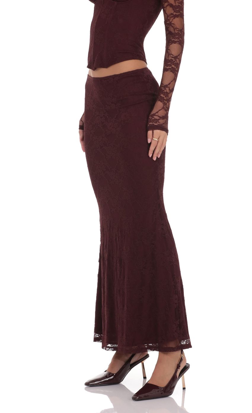 Изображение товара для Юбка из бордового кружева