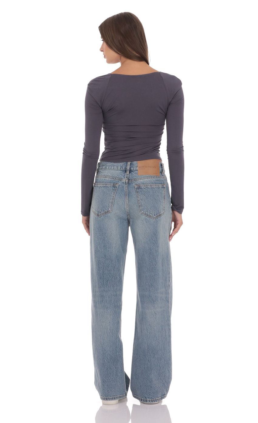 Изображение товара для Джинсы с заниженной талией и свободным кроем