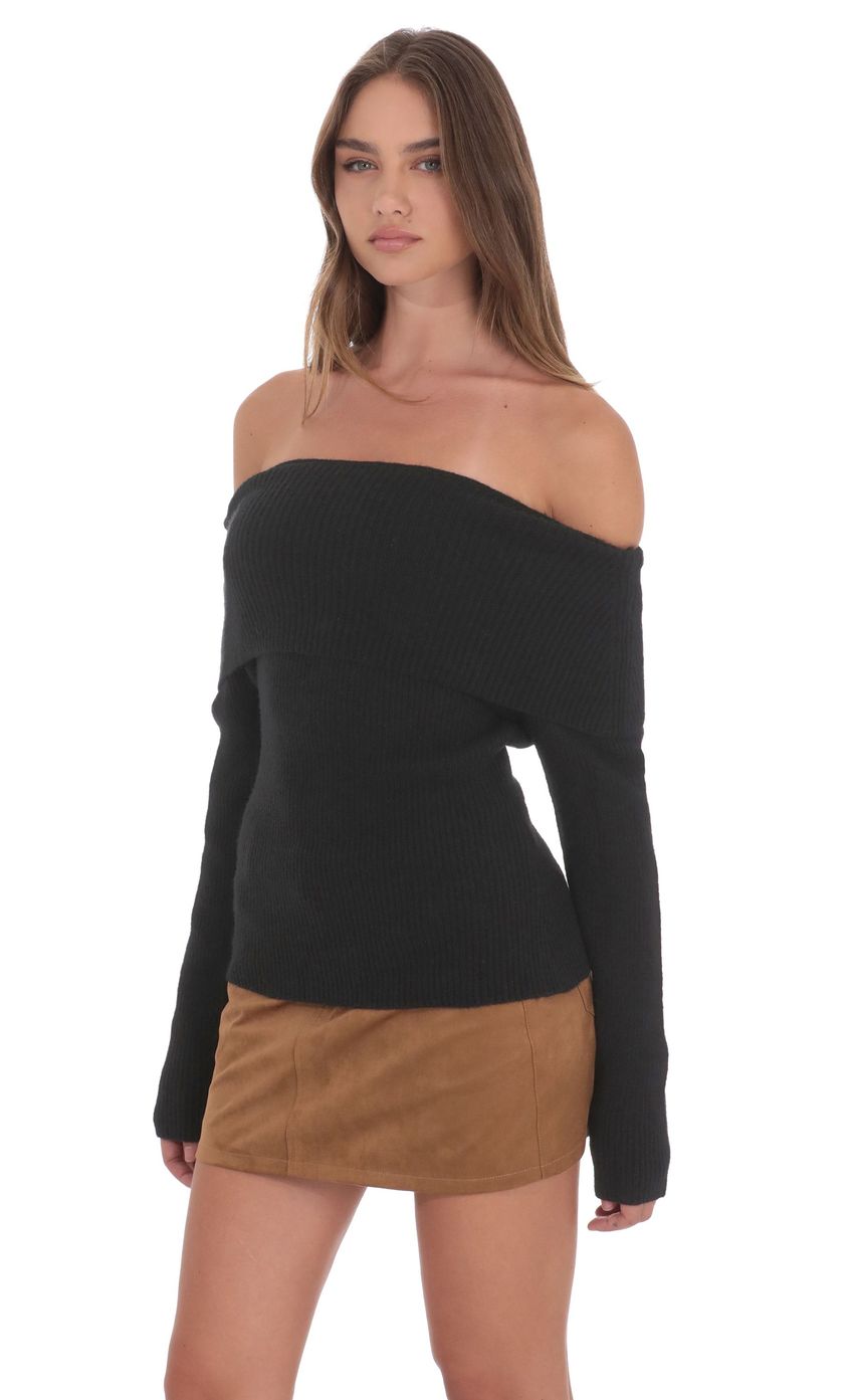 Изображение товара для Вязаный джемпер с открытыми плечами