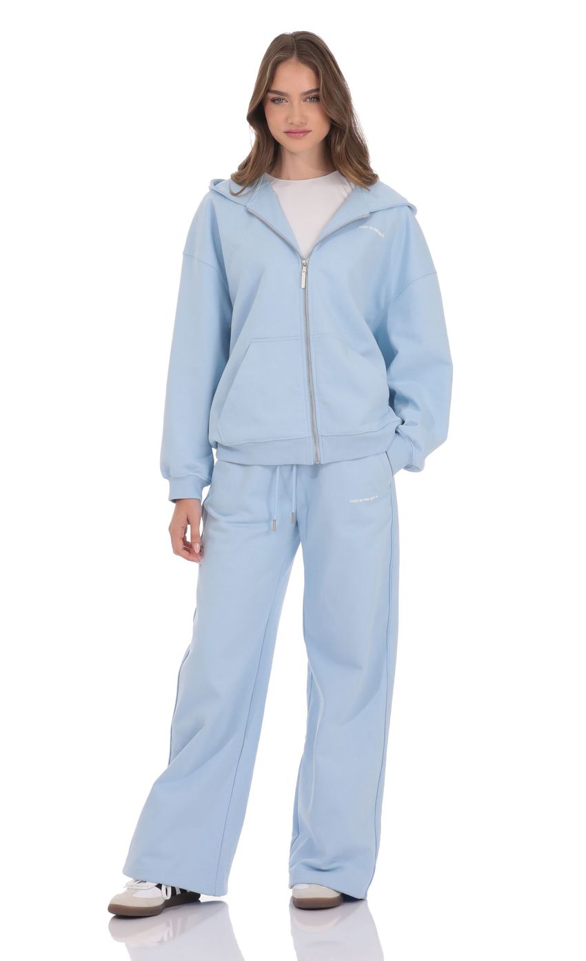 Изображение товара для Брюки из футера в синем цвете