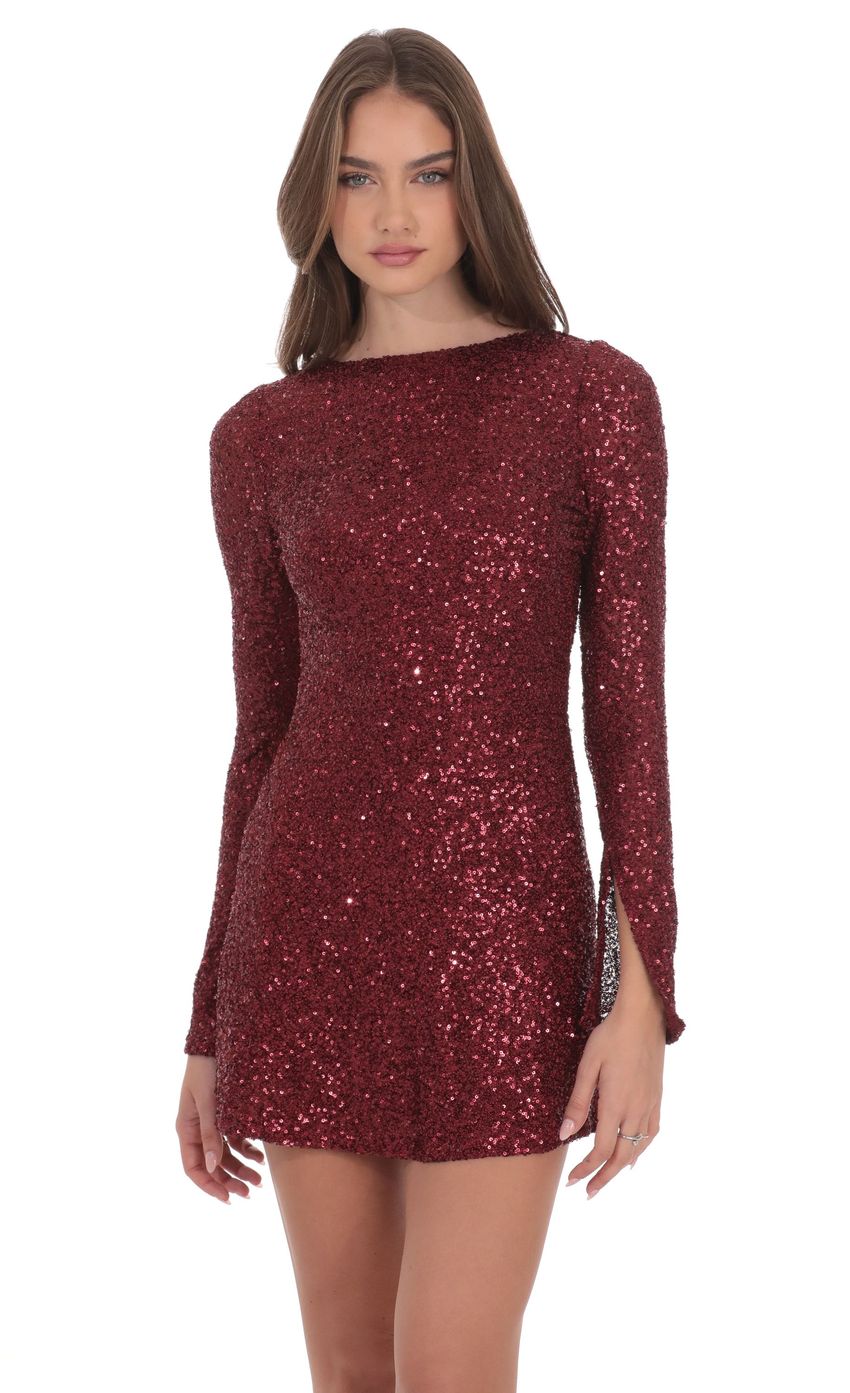 Изображение товара для Платье с открытой спиной в пайетках