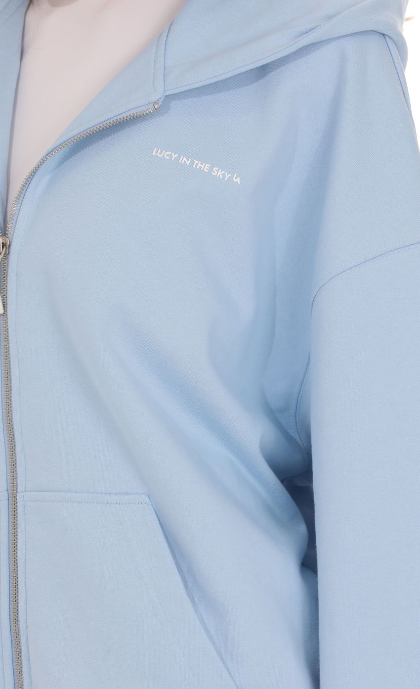 Изображение товара для Синее худи оверсайз на молнии