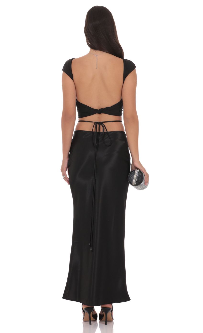 Изображение товара для Атласная макси-юбка с запахом