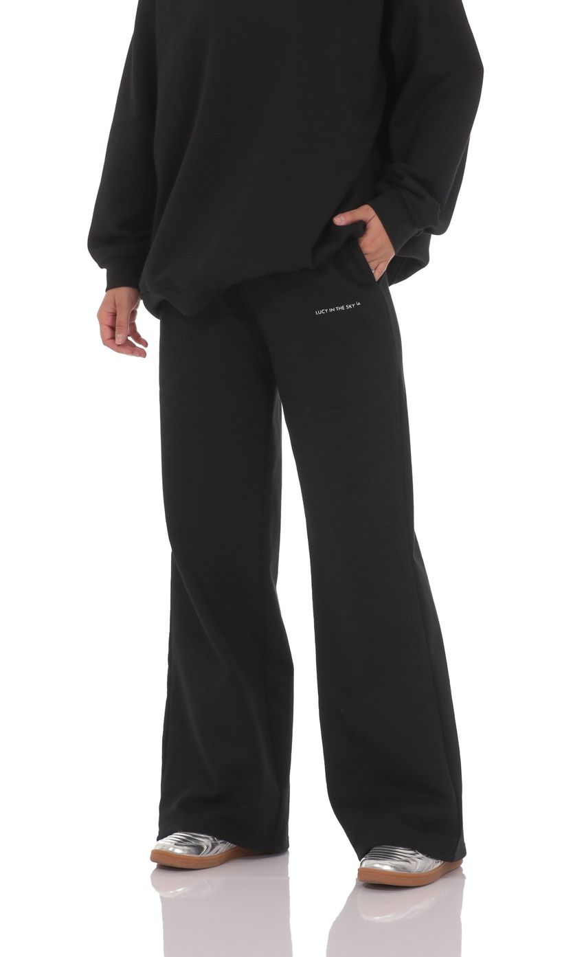 Изображение товара для Спортивные брюки с регулируемыми манжетами черные