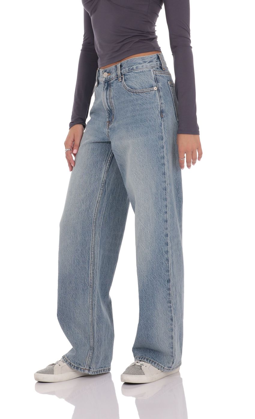 Изображение товара для Джинсы с заниженной талией и свободным кроем