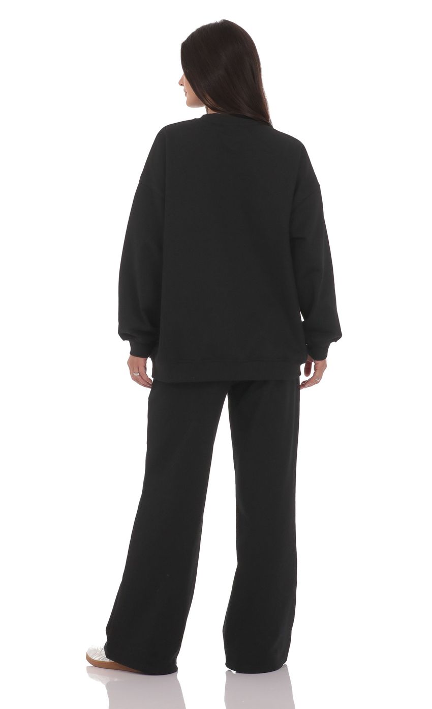 Изображение товара для Спортивные брюки с регулируемыми манжетами черные