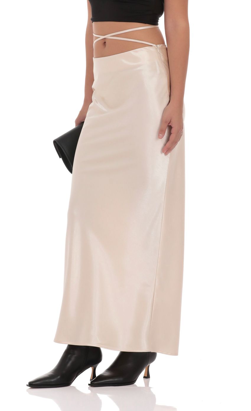 Изображение товара для Атласная макси-юбка в цвете шампань