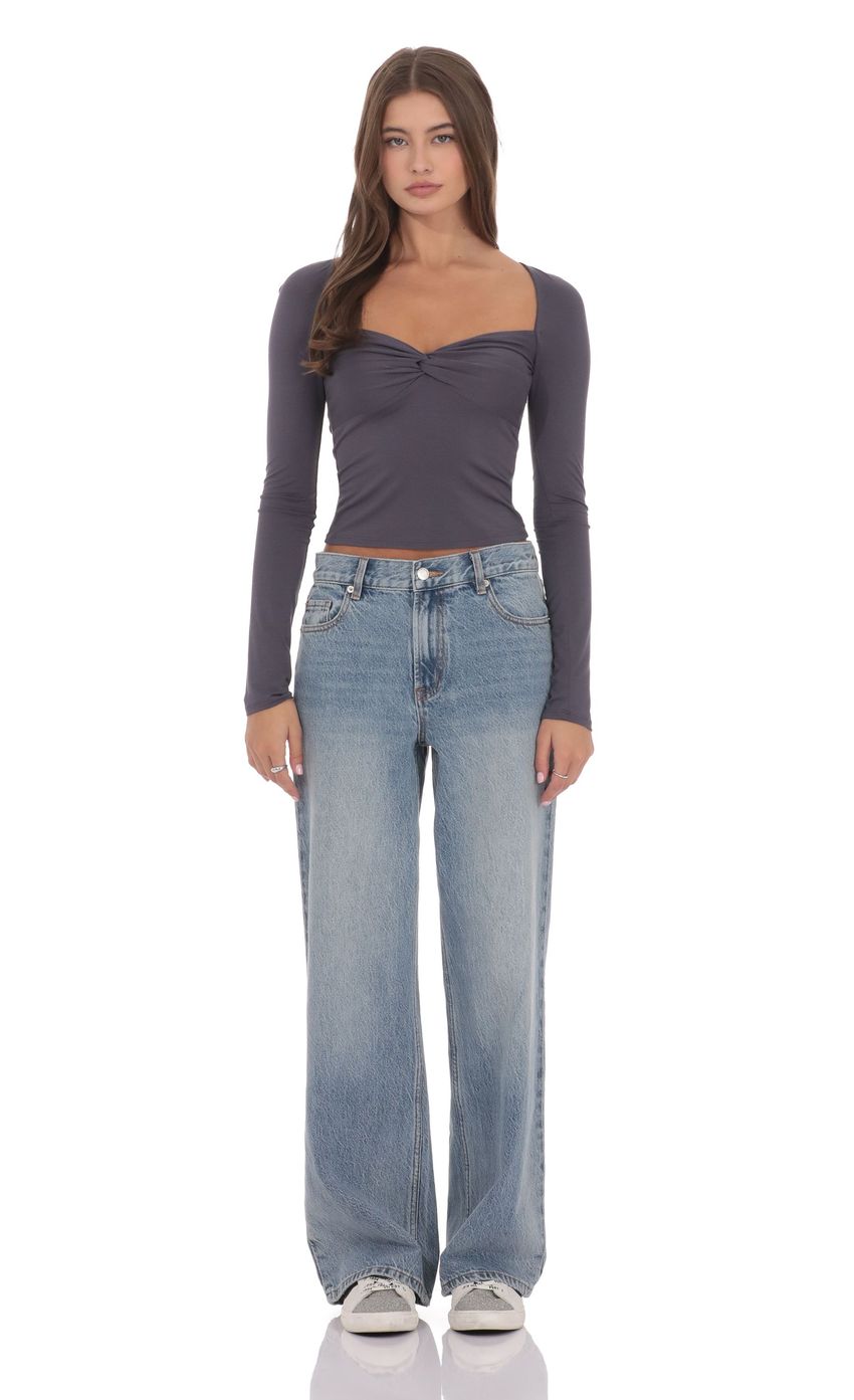 Изображение товара для Джинсы с заниженной талией и свободным кроем