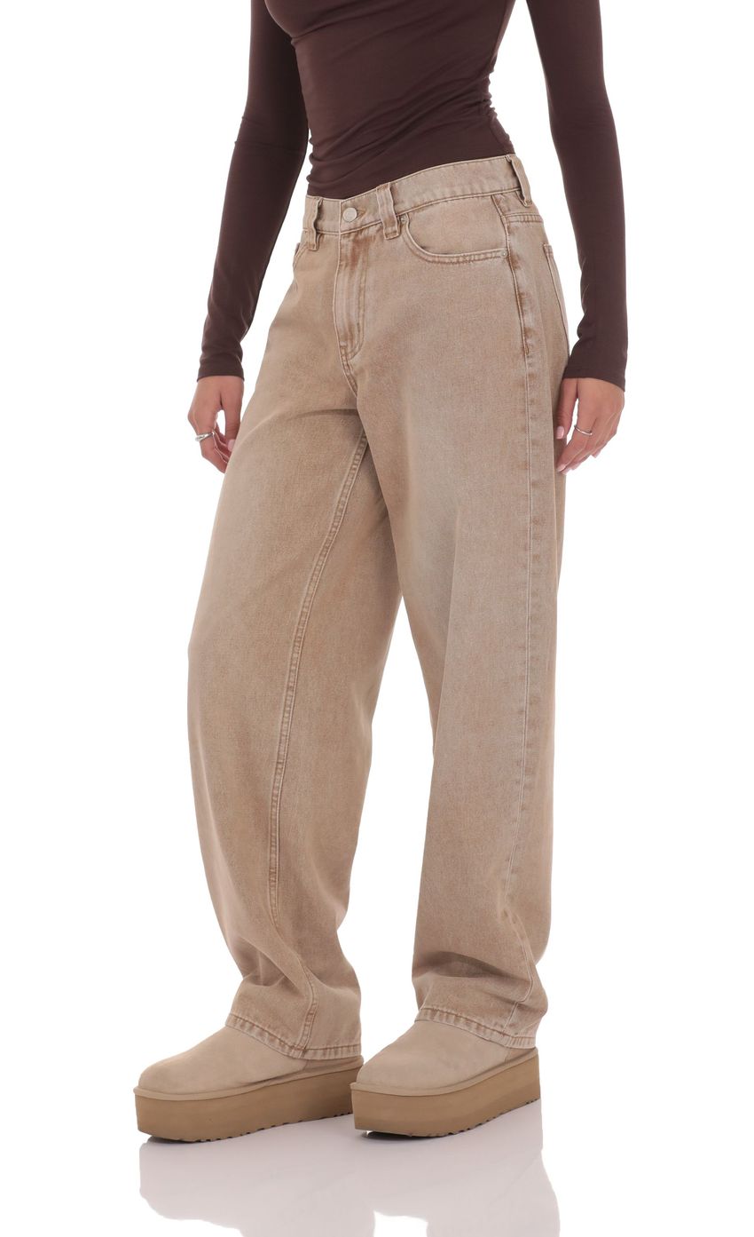 Изображение товара для Джинсы Barrel коричневые