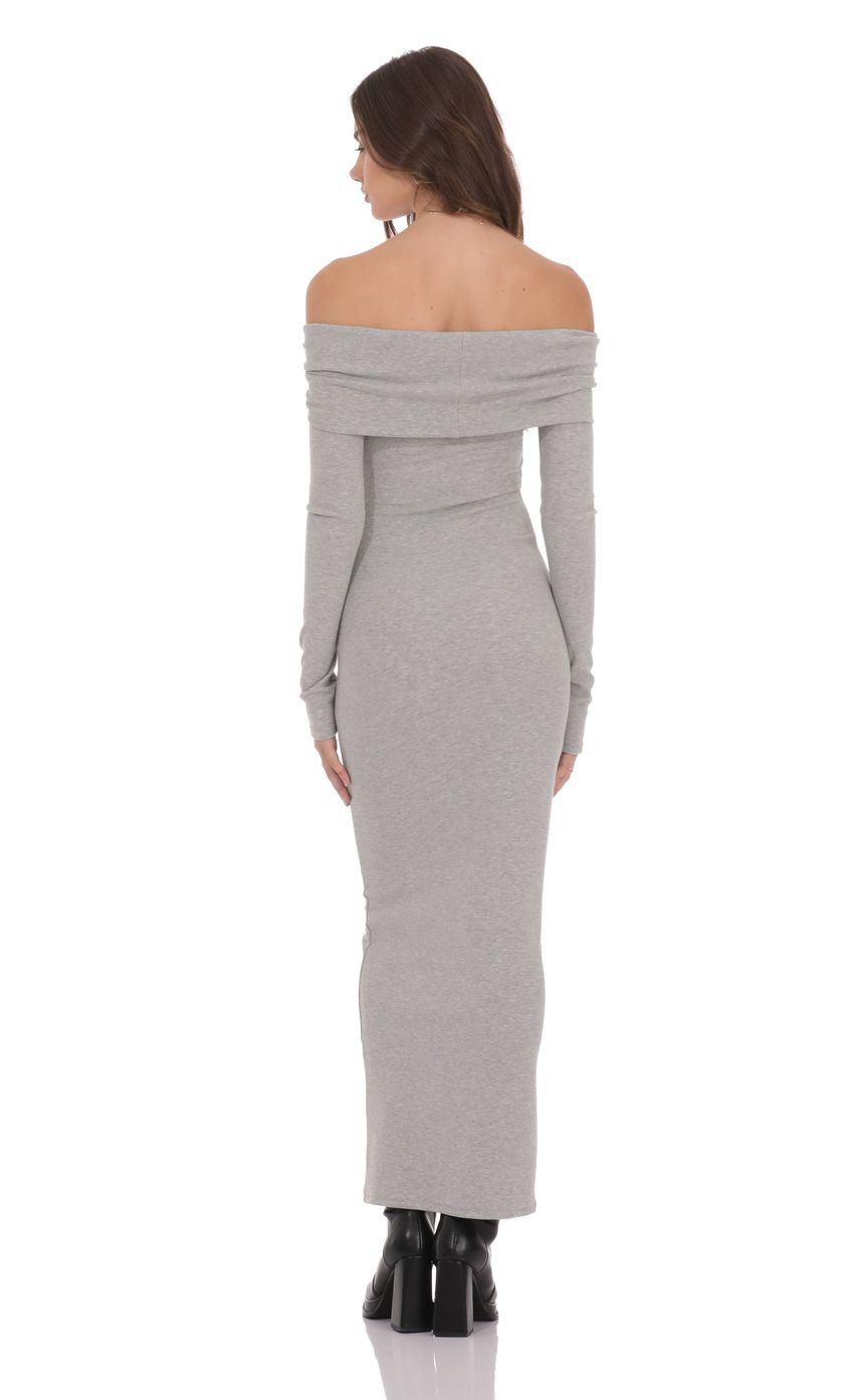 Изображение товара для Макси-платье с открытыми плечами и элегантной драпировкой