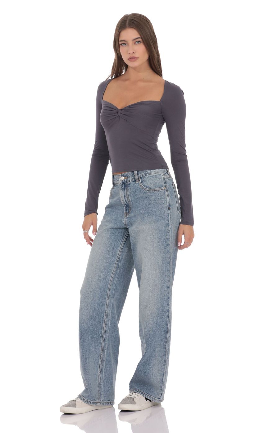 Изображение товара для Джинсы с заниженной талией и свободным кроем