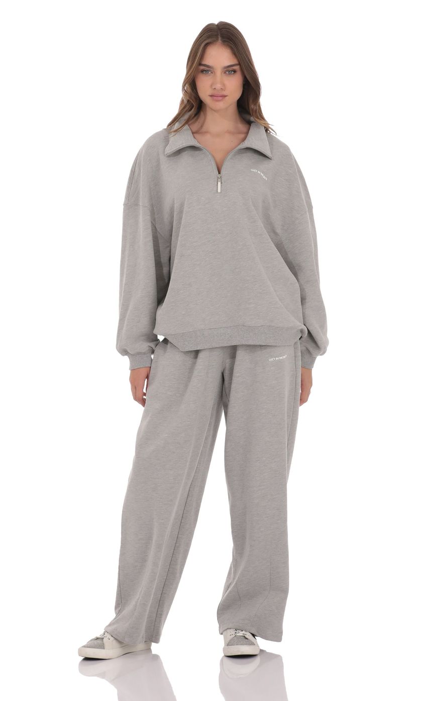 Изображение товара для Джемпер с молнией в сером цвете