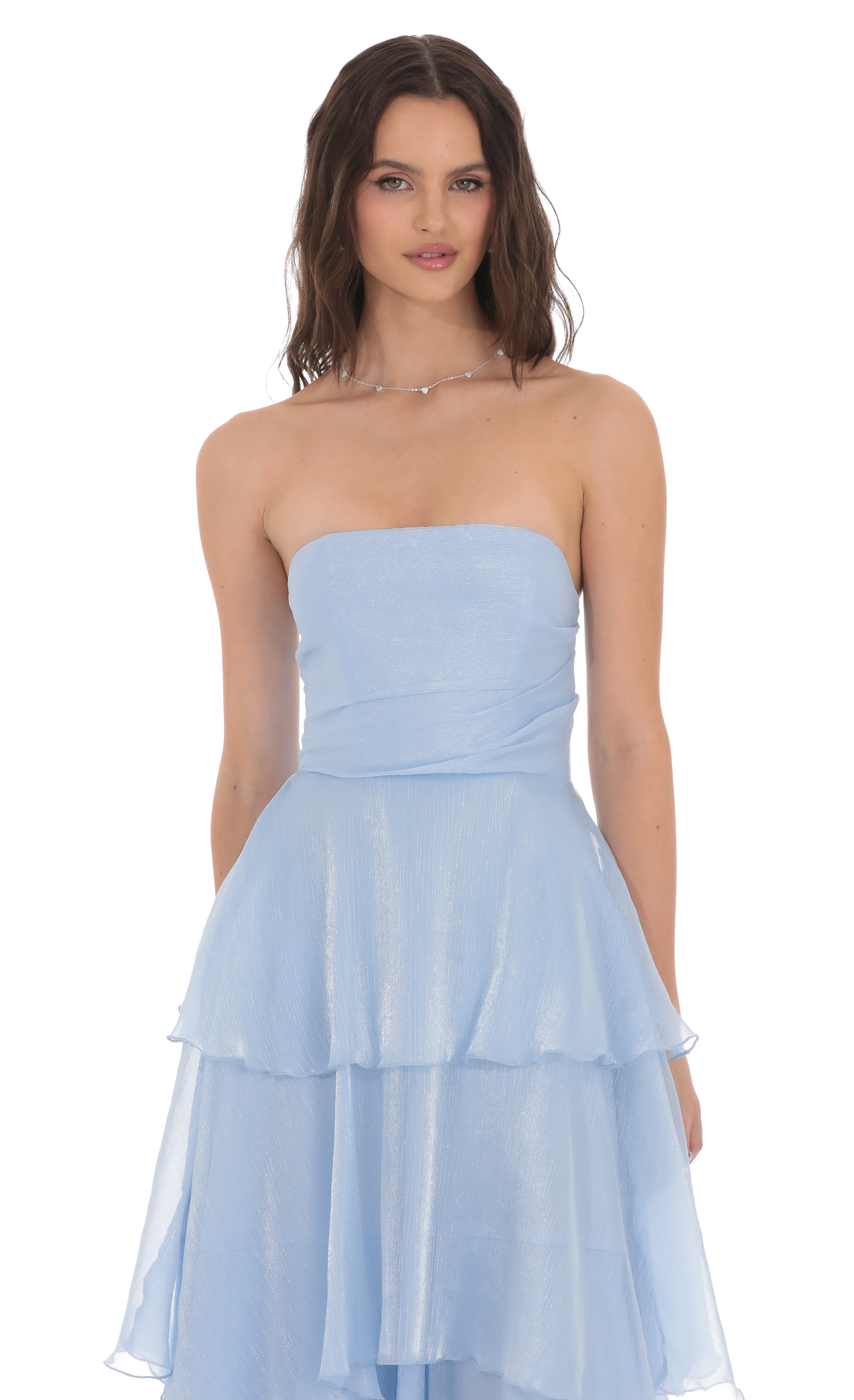 knee length dresses for ladies Maxi Dress Baby Blue Long Dress Lahara Maxi Dress Size 14 main image 1