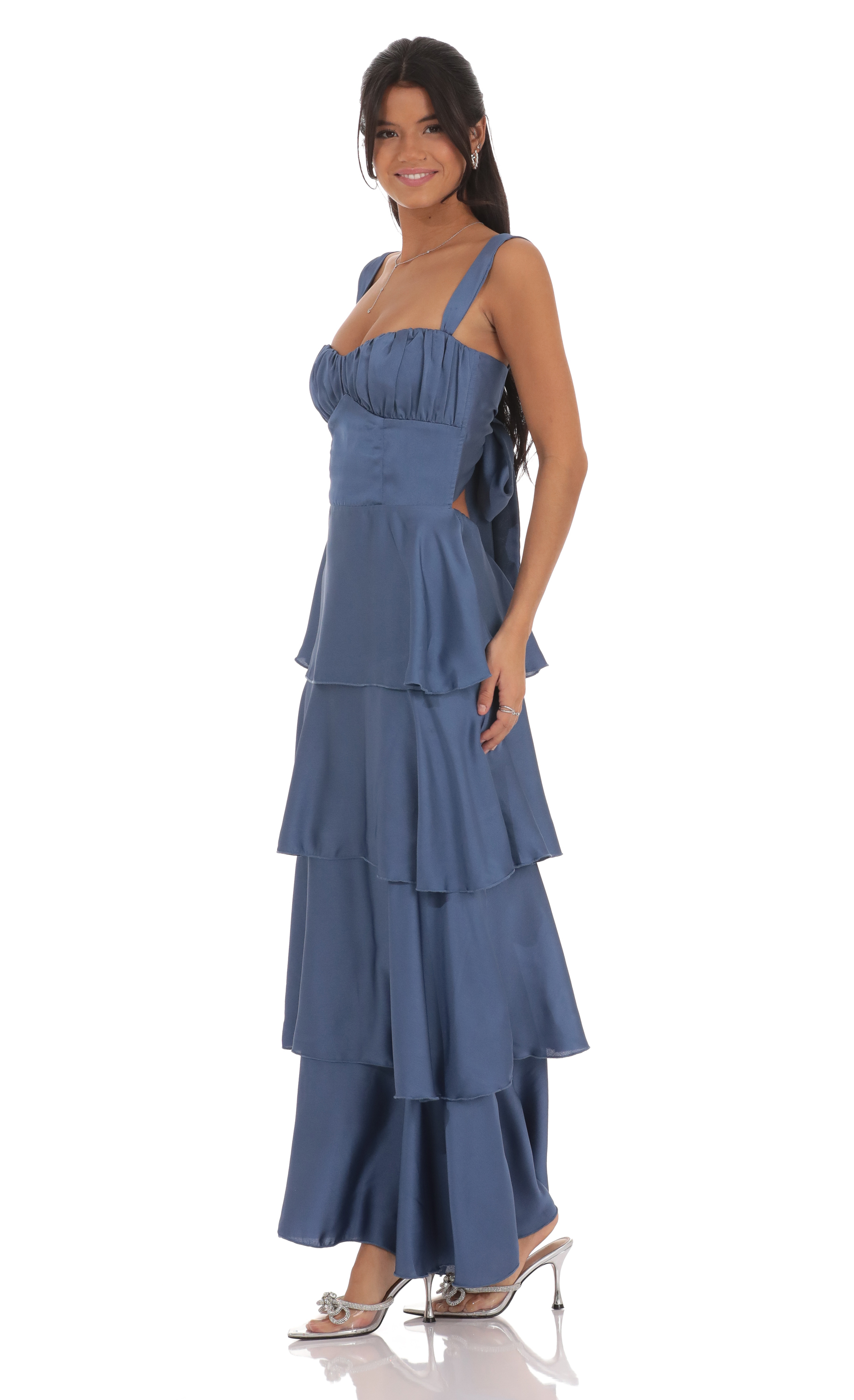 asymmetrical shoulder maxi dress Tatiana Velvet One-Shoulder Maxi Dress Bronze
