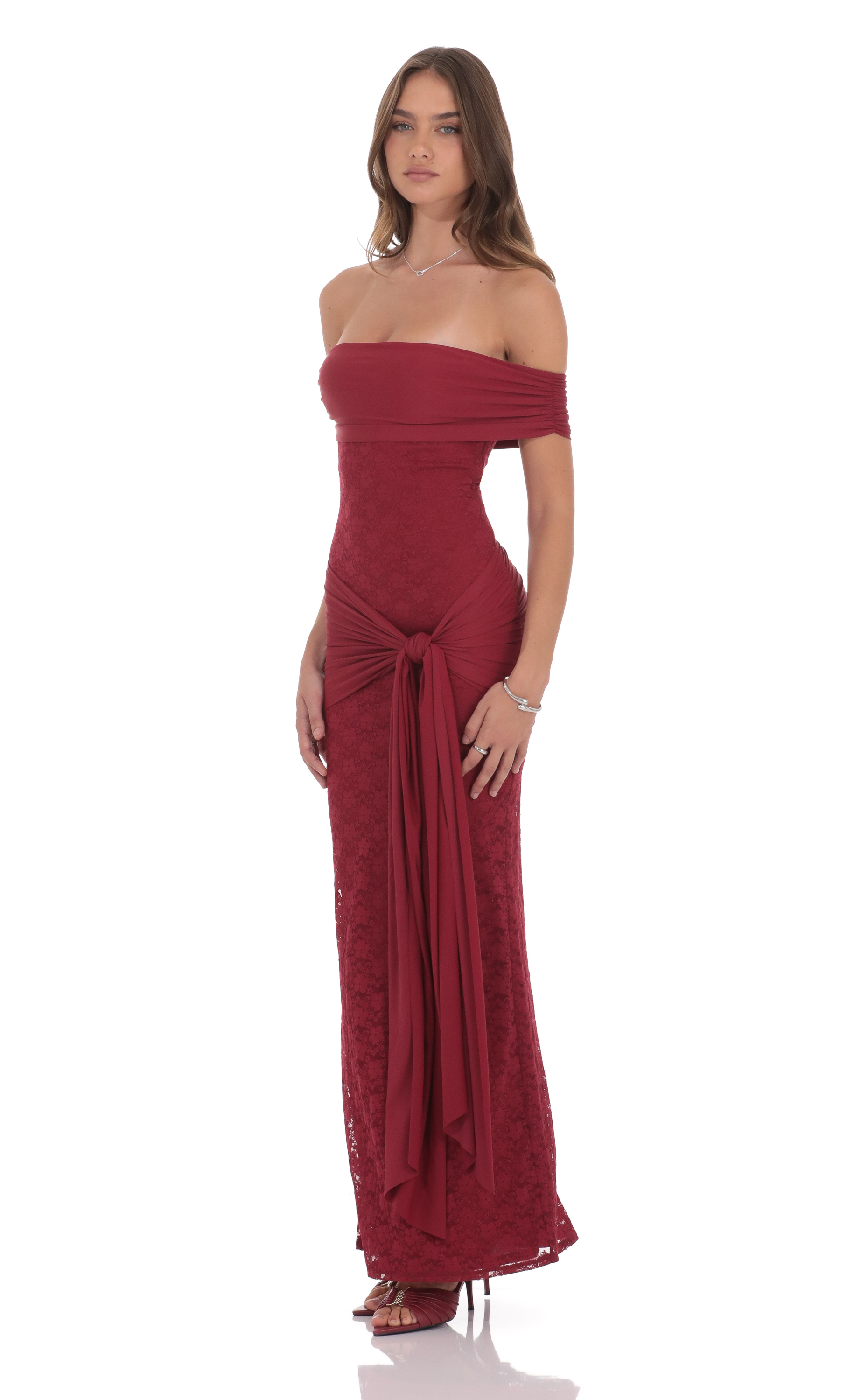 lace wrap maxi dress Melody Lace Wrap Maxi Dress White - Morrisday